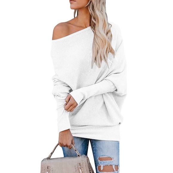✦NEW Off Shoulder Batwing Sleeve Sweater Top✦ - Picture 6 of 6